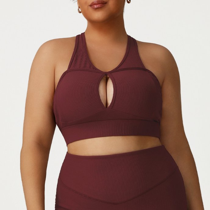 Thread Plus Size Sports Bra High Strength Yoga Push up Bras Sexy Beauty Back Running Workout Vest Women
