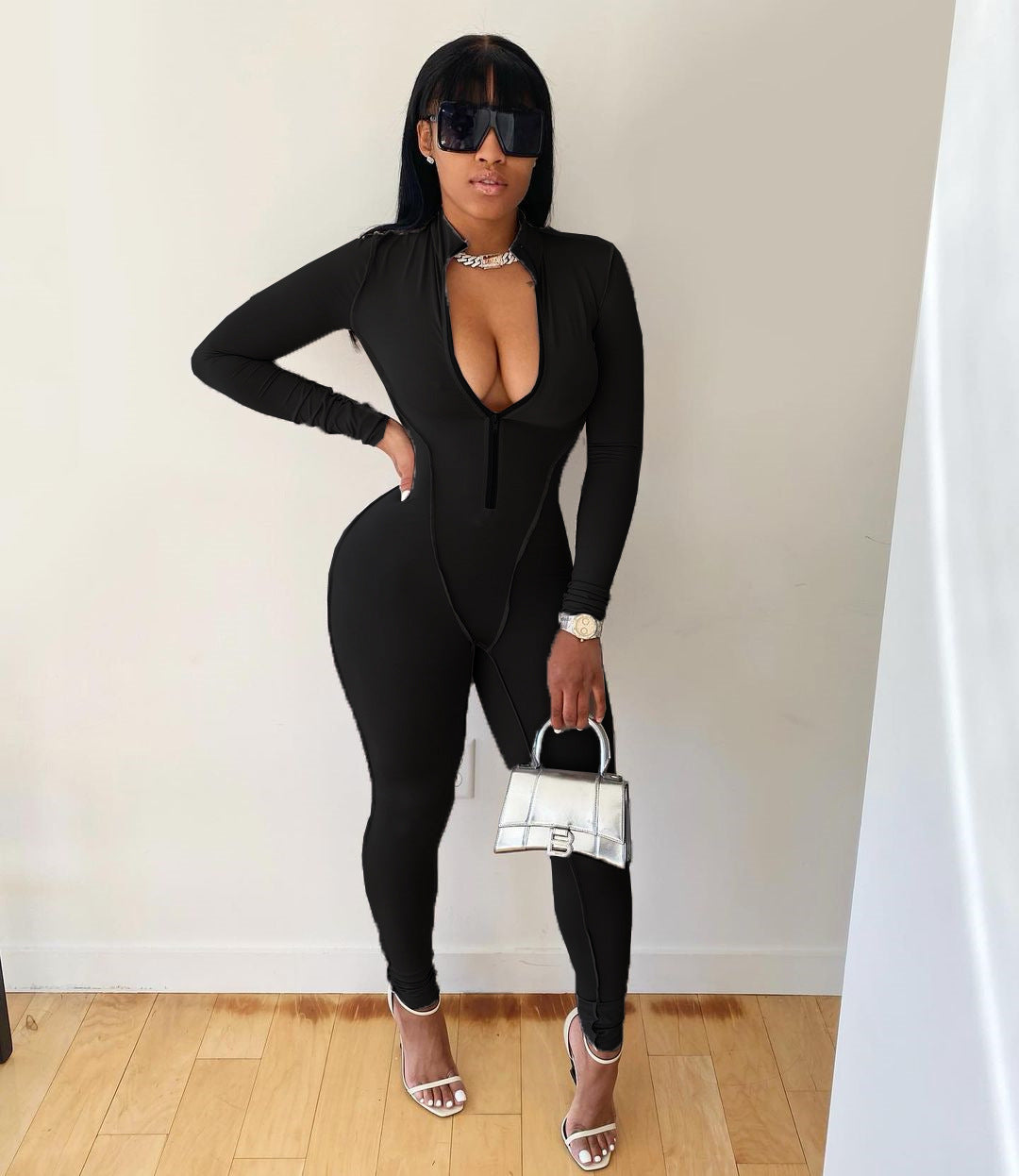 Women Clothing Jumpsuit Sweatpants Running Suit Pajamas Long Sleeve Autumn Winter
