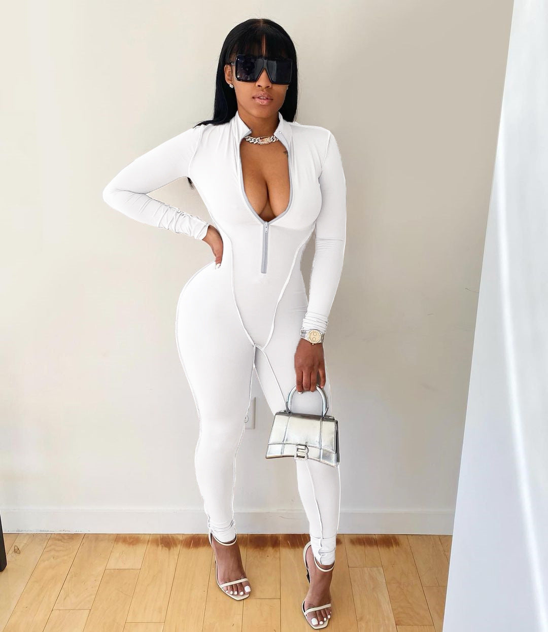 Women Clothing Jumpsuit Sweatpants Running Suit Pajamas Long Sleeve Autumn Winter